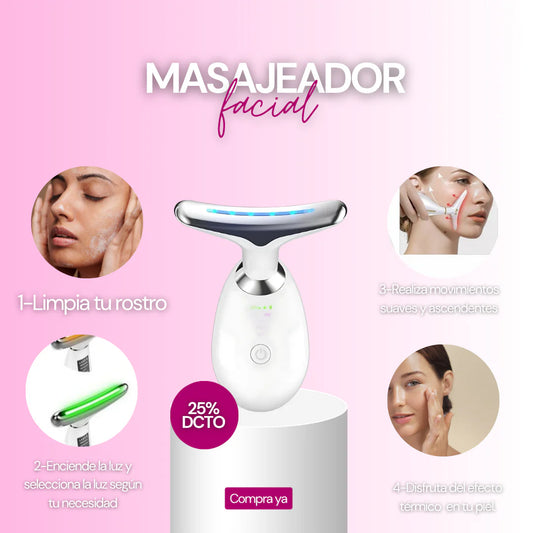 Masajeador Papada Facial LUZ LED