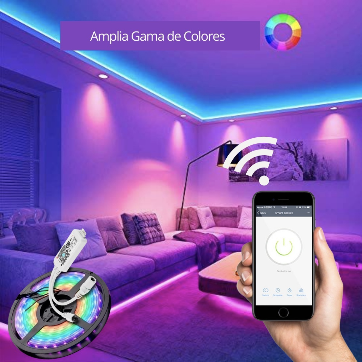CINTA LED RGB WIFI CON CONTROL