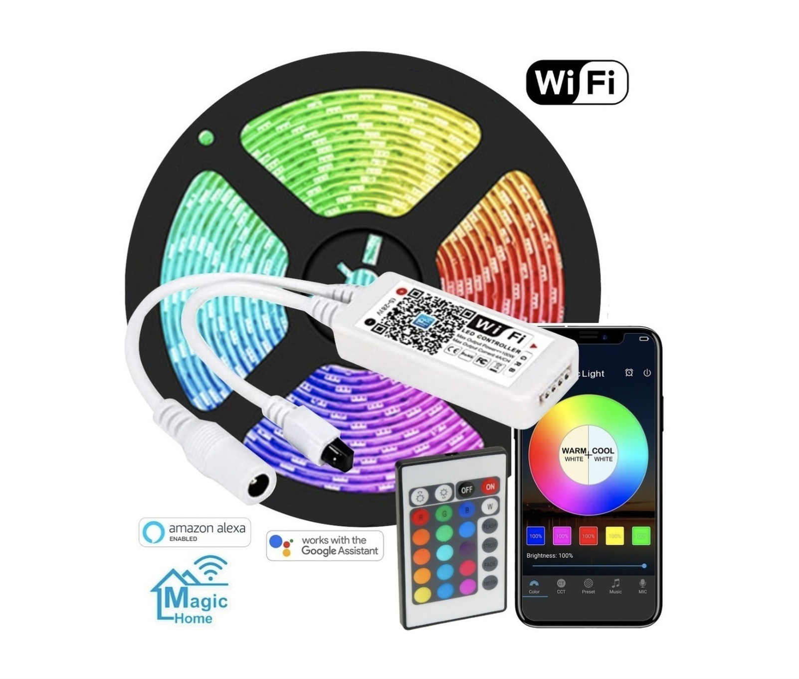 CINTA LED RGB WIFI CON CONTROL